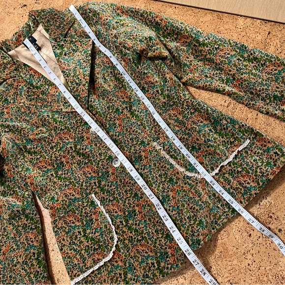 Plenty By Tracy Reese Floral Velvet 2 Button Blazer Sz M - Picture 10 of 16